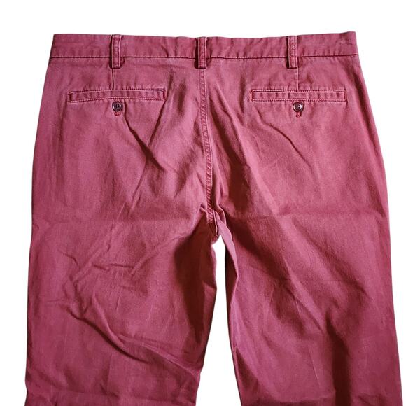 Joseph Abboud Mens Chino Khaki Pants Size 36 X 30 Red Straight Leg - Picture 9 of 10